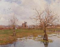 Pissarro, Camille - Landscape with Flooded Fields